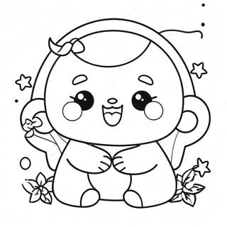 Cute Rainbow Friends Cyan Coloring Page 8407-6892