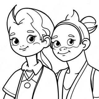 Colorful Avatar Characters Coloring Page 8477-6945