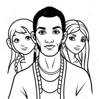 Colorful Avatar Characters Coloring Page 8477-6948