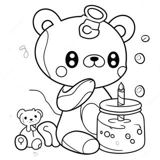 Rilakkuma Cinnamoroll Coloring Page 8486-6956