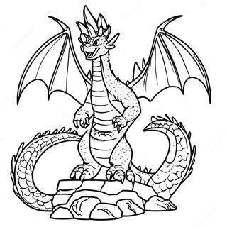 Fierce King Ghidorah Coloring Page 8497-6962