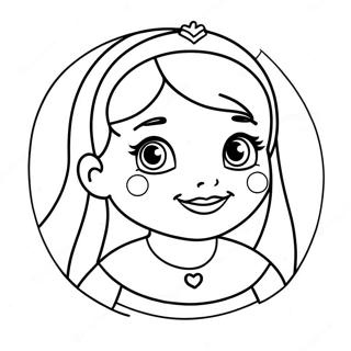 Cute Princess Coloring Page 8536-6989