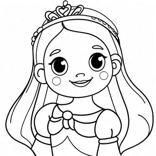 Cute Princess Coloring Page 8536-6990