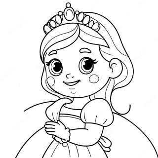 Cute Princess Coloring Page 8536-6992