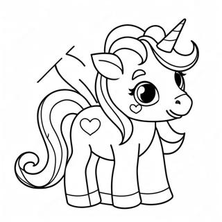 Adorable Unicorn Coloring Page 8537-6994