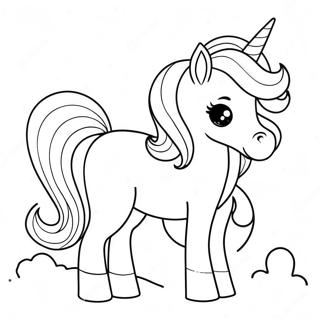 Adorable Unicorn Coloring Page 8537-6995