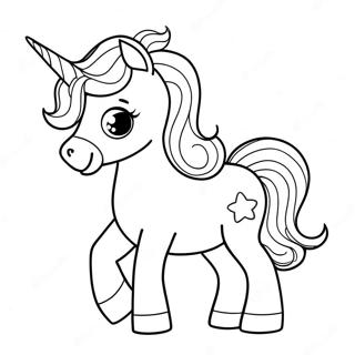 Adorable Unicorn Coloring Page 8537-6996