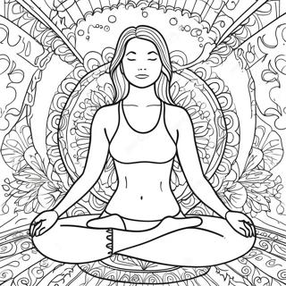 Yoga Pose Coloring Page 8546-6998