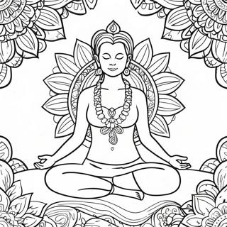 Meditative Yoga Coloring Page 8547-7001