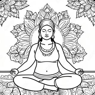 Meditative Yoga Coloring Page 8547-7003