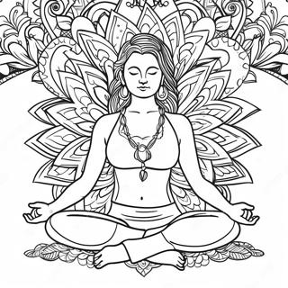 Meditative Yoga Coloring Page 8547-7004