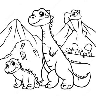 Littlefoot And Friends Coloring Page 8557-7006