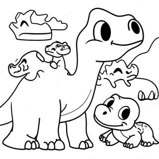 Littlefoot And Friends Coloring Page 8557-7007