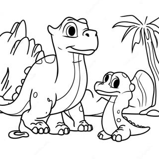 Littlefoot And Friends Coloring Page 8557-7008