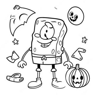 Halloween Spongebob Coloring Pages