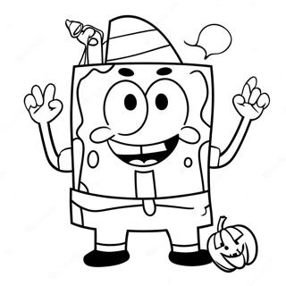 Halloween Spongebob Coloring Page 8566-7015