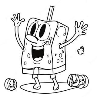 Halloween Spongebob Coloring Page 8566-7016