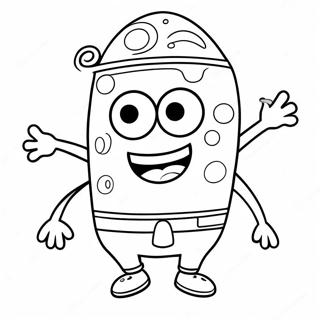 Spongebob In A Spooky Costume Coloring Page 8567-7020