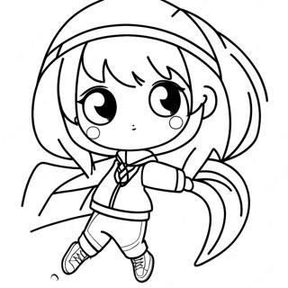 Gacha Life Tomboy Character Coloring Page 8576-7021