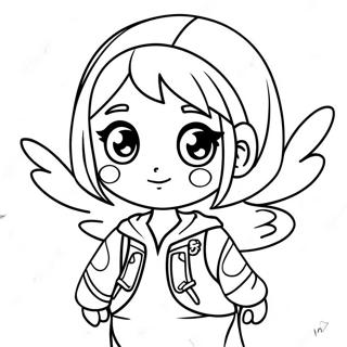 Gacha Life Tomboy Character Coloring Page 8576-7022