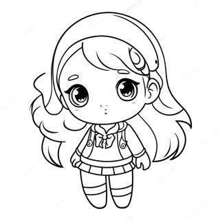 Gacha Life Tomboy Character Coloring Page 8576-7023