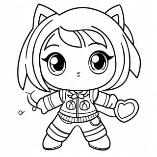 Gacha Life Tomboy Character Coloring Page 8576-7024