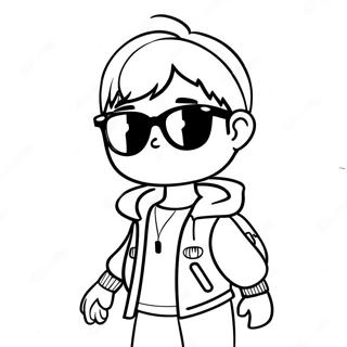 Cool Gacha Life Tomboy With Sunglasses Coloring Page 8577-7025