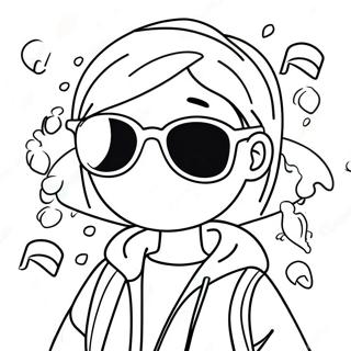 Cool Gacha Life Tomboy With Sunglasses Coloring Page 8577-7028