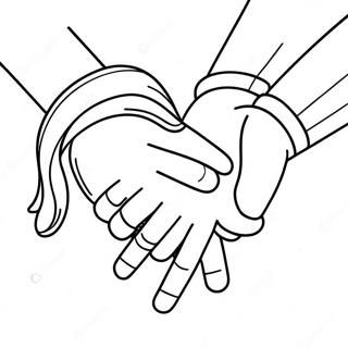 Bffs Holding Hands Coloring Page 8586-7031