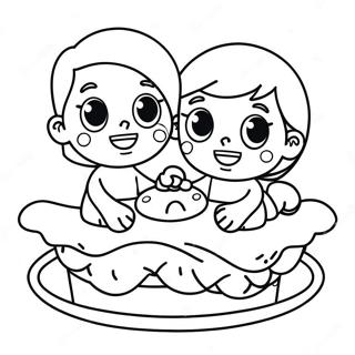 Best Friends Having Fun Coloring Page 8587-7036