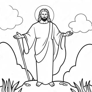 He Is Risen Coloring Page 8596-7038