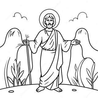 He Is Risen Coloring Page 8596-7039