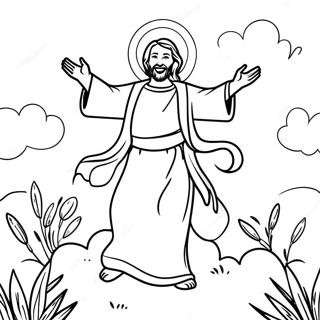 Joyful He Is Risen Coloring Page 8597-7042