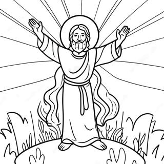 Joyful He Is Risen Coloring Page 8597-7043