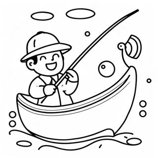 Fishing Coloring Page 8606-7046