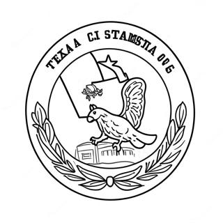 Texas State Flag Coloring Page 8616-7066