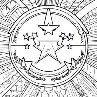 Texas State Flag Coloring Page 8616-7067