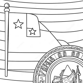 Texas State Flag Coloring Page 8616-7068