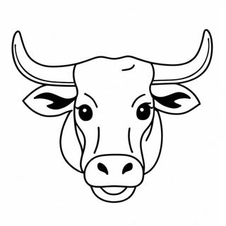 Colorful Texas Longhorns Coloring Page 8617-7054