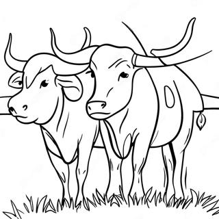 Colorful Texas Longhorns Coloring Page 8617-7055