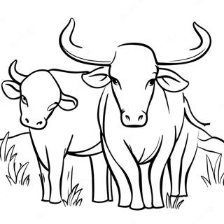 Colorful Texas Longhorns Coloring Page 8617-7056