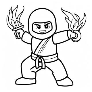 Kai Ninjago With Fire Powers Coloring Page 8627-7061