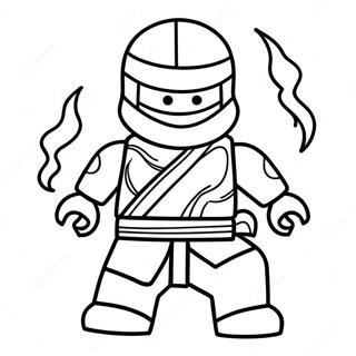 Kai Ninjago With Fire Powers Coloring Page 8627-7062