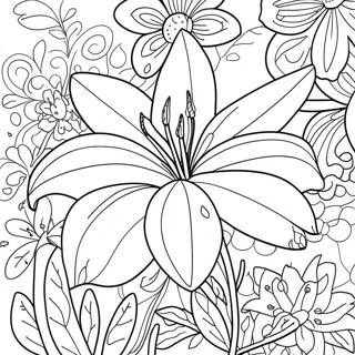 Lily Flower Coloring Pages