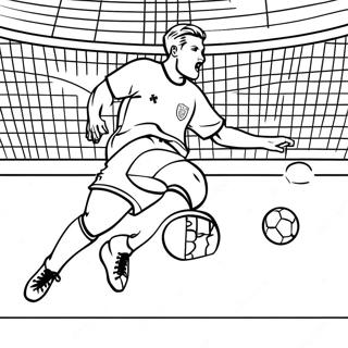 Haaland Scoring A Goal Coloring Page 8667-7101