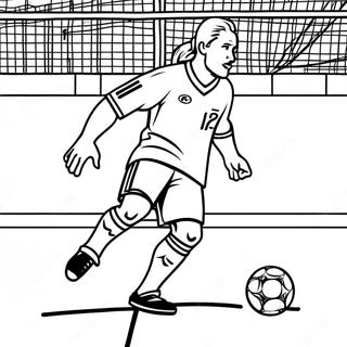 Haaland Scoring A Goal Coloring Page 8667-7102