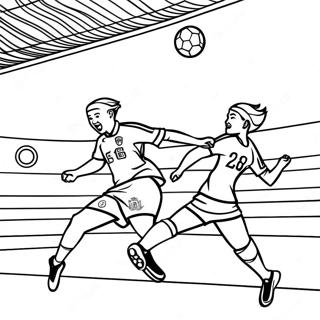 Haaland Scoring A Goal Coloring Page 8667-7104