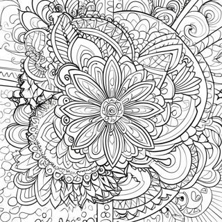 Colorful Dot Arts Mandala Coloring Page 8677-7108