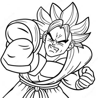 Gogeta In Battle Pose Coloring Page 8697-7118