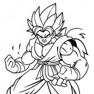 Gogeta In Battle Pose Coloring Page 8697-7119